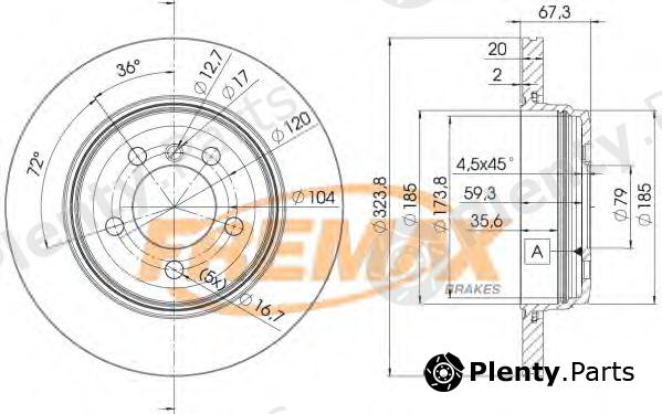  FREMAX part BD-6127 (BD6127) Brake Disc