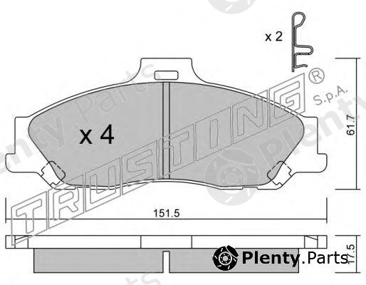  TRUSTING part 495.0 (4950) Brake Pad Set, disc brake