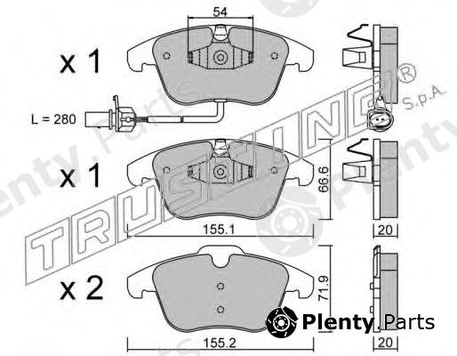  TRUSTING part 691.2 (6912) Brake Pad Set, disc brake
