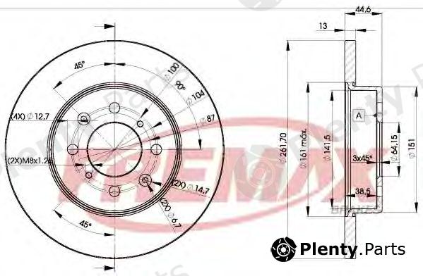  FREMAX part BD-0841 (BD0841) Brake Disc