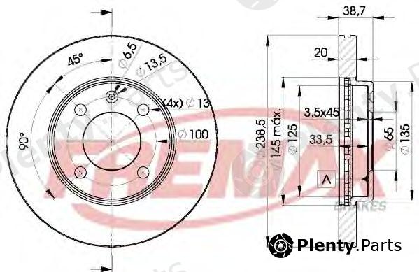  FREMAX part BD-3975 (BD3975) Brake Disc