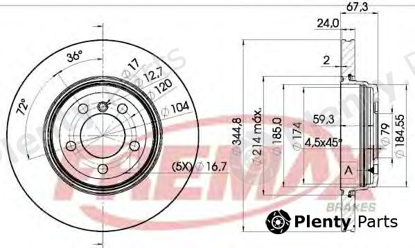  FREMAX part BD-6129 (BD6129) Brake Disc