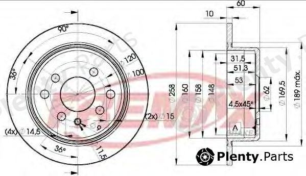  FREMAX part BD-9581 (BD9581) Brake Disc