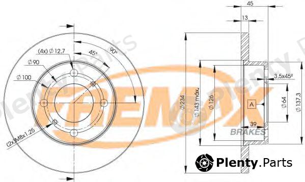  FREMAX part BD-9280 (BD9280) Brake Disc