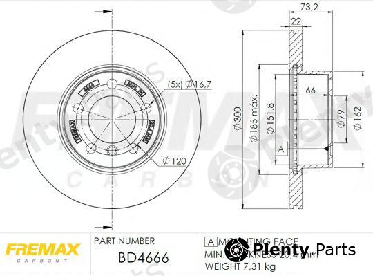  FREMAX part BD-4666 (BD4666) Brake Disc