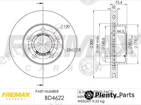  FREMAX part BD-4622 (BD4622) Brake Disc