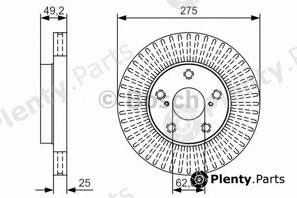  BOSCH part 0986479U19 Brake Disc