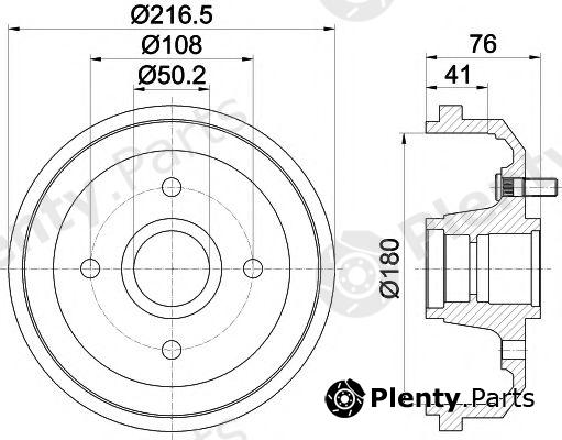  TEXTAR part 94023700 Brake Drum