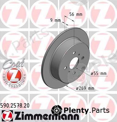  ZIMMERMANN part 590.2578.20 (590257820) Brake Disc