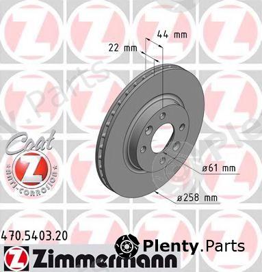  ZIMMERMANN part 470.5403.20 (470540320) Brake Disc
