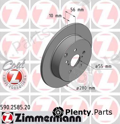  ZIMMERMANN part 590.2585.20 (590258520) Brake Disc