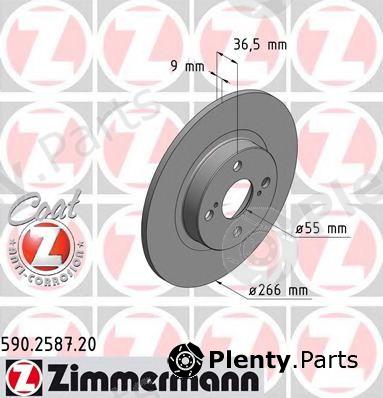  ZIMMERMANN part 590.2587.20 (590258720) Brake Disc