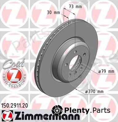  ZIMMERMANN part 150.2911.20 (150291120) Brake Disc