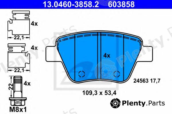  ATE part 13.0460-3858.2 (13046038582) Brake Pad Set, disc brake