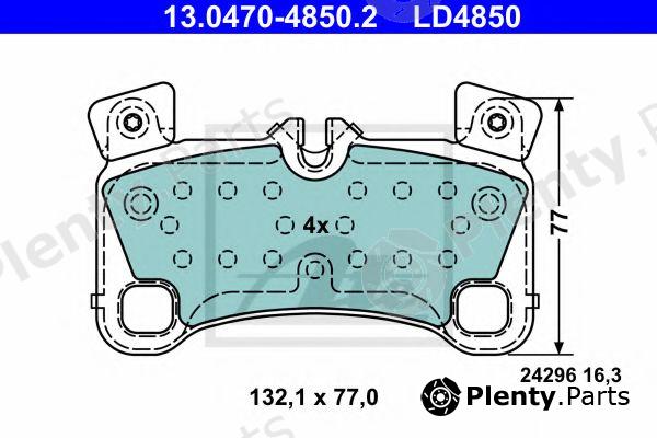  ATE part 13.0470-4850.2 (13047048502) Brake Pad Set, disc brake