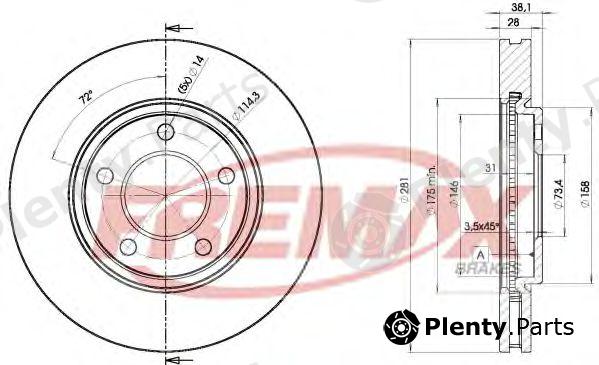  FREMAX part BD-3002 (BD3002) Brake Disc
