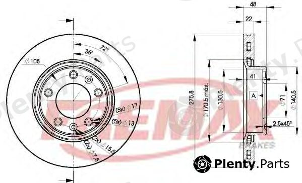  FREMAX part BD-7322 (BD7322) Brake Disc