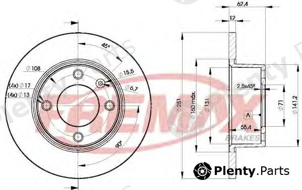  FREMAX part BD-7812 (BD7812) Brake Disc
