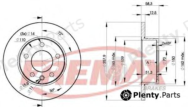  FREMAX part BD-9040 (BD9040) Brake Disc