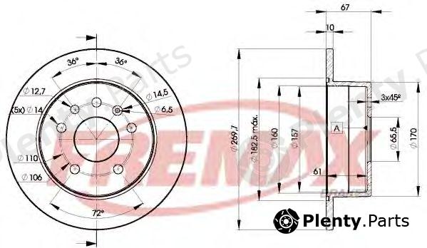  FREMAX part BD-9101 (BD9101) Brake Disc