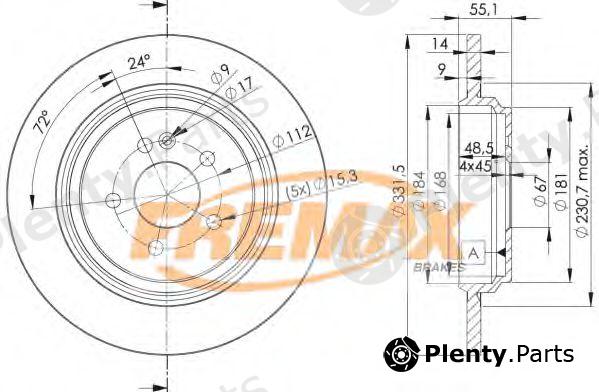  FREMAX part BD-3505 (BD3505) Brake Disc