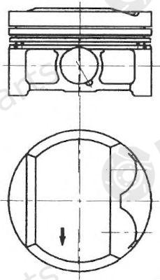  NÜRAL part 87-705007-00 (8770500700) Piston