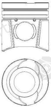  NÜRAL part 87-124500-00 (8712450000) Piston