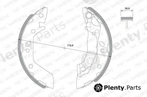  WEEN part 152-2012 (1522012) Brake Shoe Set