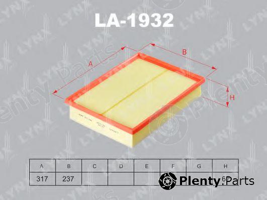  LYNXauto part LA-1932 (LA1932) Air Filter
