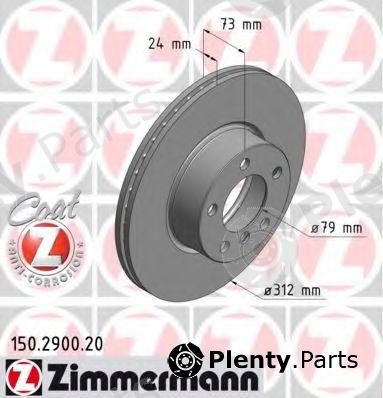  ZIMMERMANN part 150.2900.20 (150290020) Brake Disc