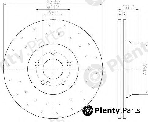  HELLA part 8DD355109-441 (8DD355109441) Brake Disc