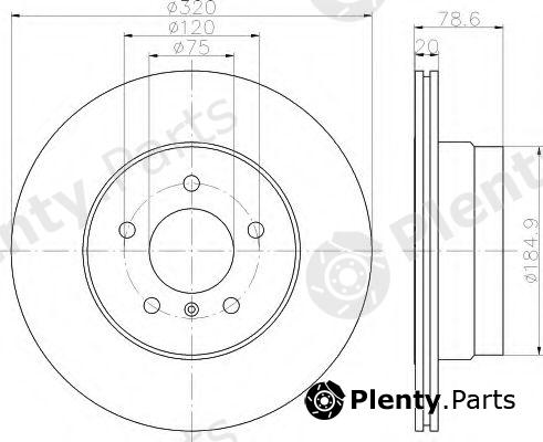  HELLA part 8DD355114-001 (8DD355114001) Brake Disc
