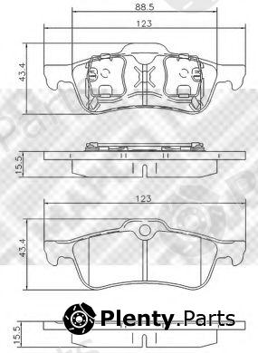  MAPCO part 6750 Brake Pad Set, disc brake
