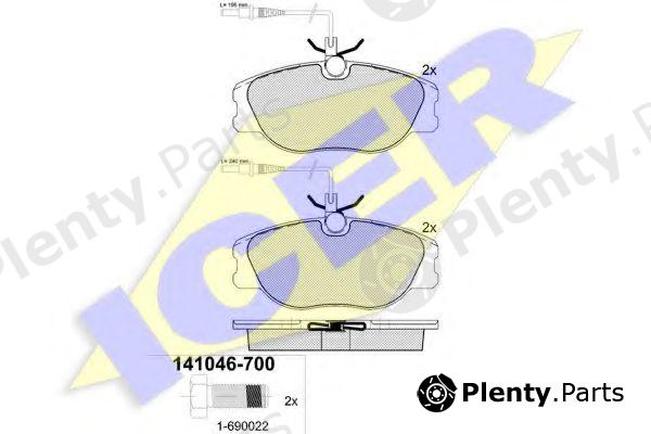  ICER part 141046-700 (141046700) Brake Pad Set, disc brake