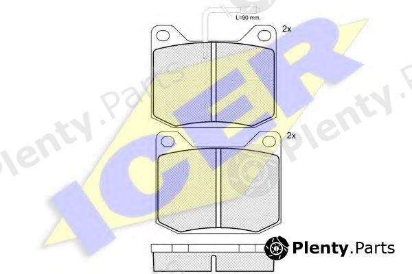  ICER part 180120 Brake Pad Set, disc brake
