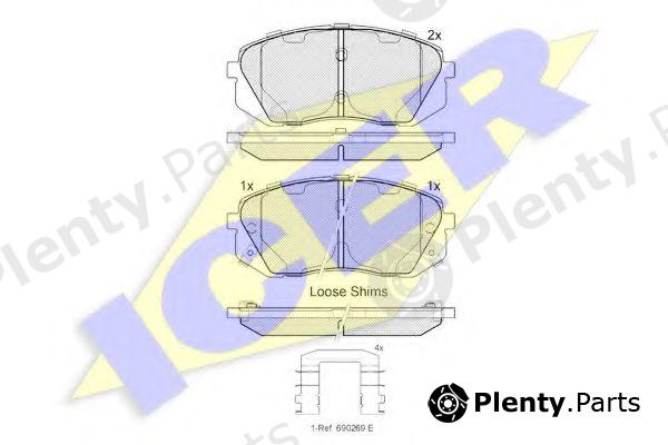  ICER part 181826-201 (181826201) Brake Pad Set, disc brake