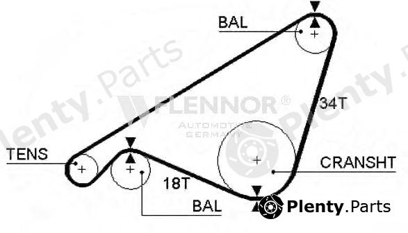  FLENNOR part 4132V Timing Belt
