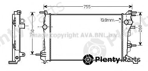  AVA QUALITY COOLING part RT2410 Radiator, engine cooling