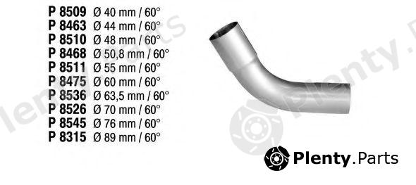  FENNO part P8315 Exhaust Pipe, universal