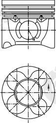  KOLBENSCHMIDT part 40406600 Piston