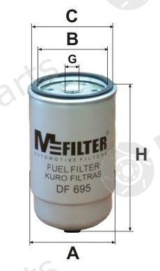  MFILTER part DF695 Fuel filter