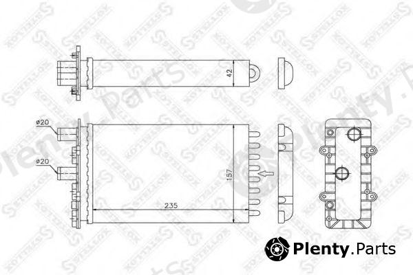  STELLOX part 10-35079-SX (1035079SX) Heat Exchanger, interior heating