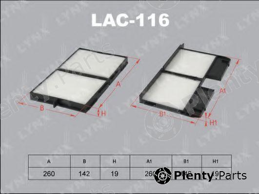  LYNXauto part LAC116 Filter, interior air