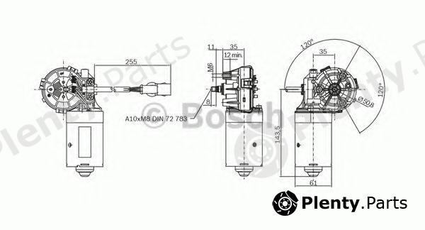  BOSCH part F006B20050 Wiper Motor