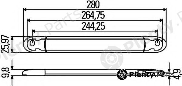  HELLA part 2DA343106-011 (2DA343106011) Auxiliary Stop Light