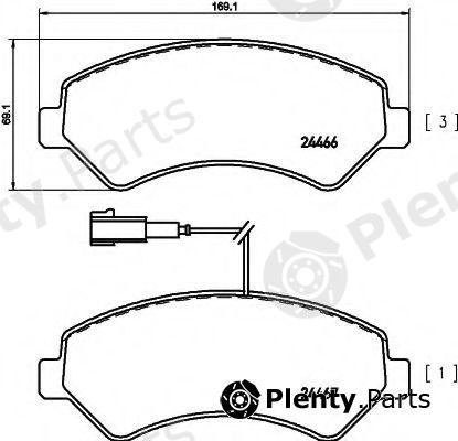  HELLA part 8DB355012-921 (8DB355012921) Brake Pad Set, disc brake