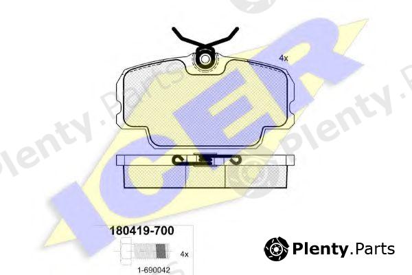  ICER part 180419 Brake Pad Set, disc brake