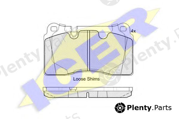  ICER part 181791 Brake Pad Set, disc brake