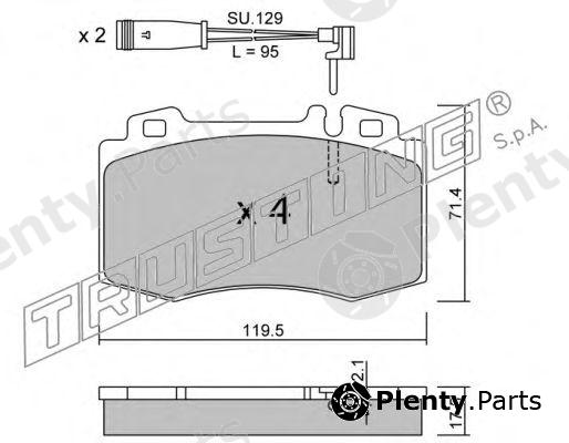  TRUSTING part 579.0W (5790W) Brake Pad Set, disc brake
