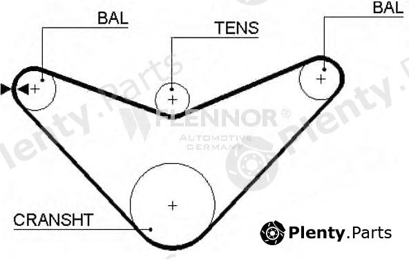  FLENNOR part 4124V Timing Belt